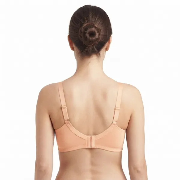Peach_Cotton_Lace_Layered_Cup_Non-Padded_Bra_For_Women