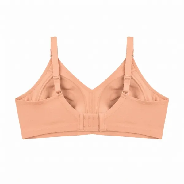 Peach_Cotton_Lace_Layered_Cup_Non-Padded_Bra_For_Women
