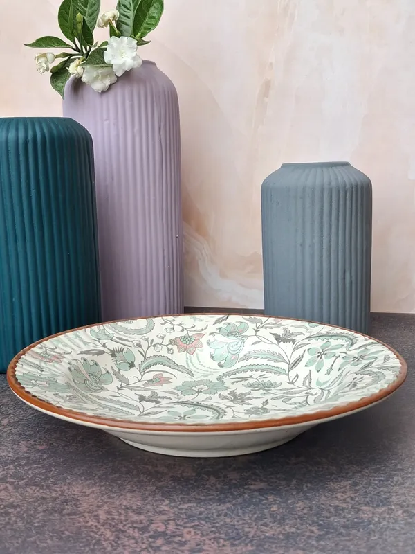 Handcrafted_Floral_Pasta_Plate_?_Artisan_Ceramic_Dish_for_Elegant_Dining