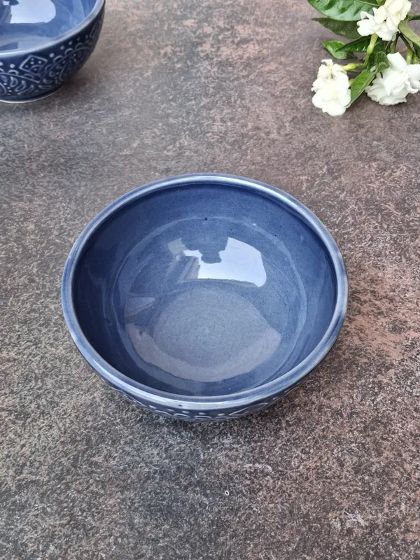 Blue_Ceramic_Handcrafted_Carved_Design_Food_Bowl_(11X7Cm)