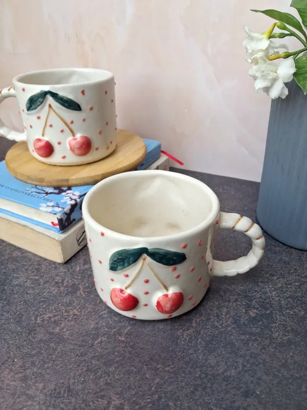 Carved_Red_Cherry_Design_Coffee_Mug-_Medium(300ml)