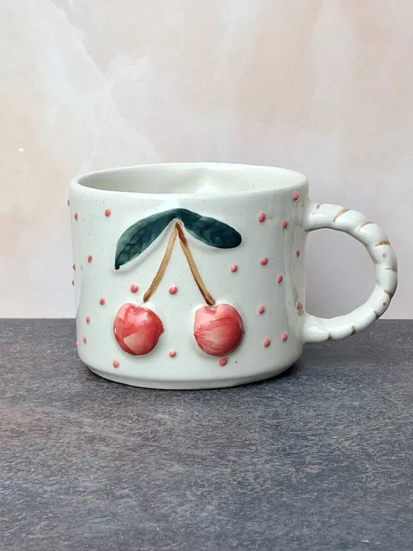 Carved_Red_Cherry_Design_Coffee_Mug-_Medium(300ml)