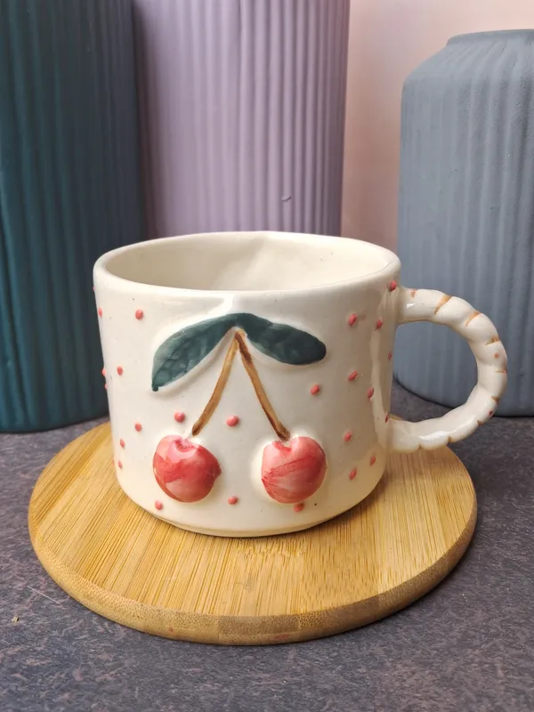 Carved_Red_Cherry_Design_Coffee_Mug-_Medium(300ml)
