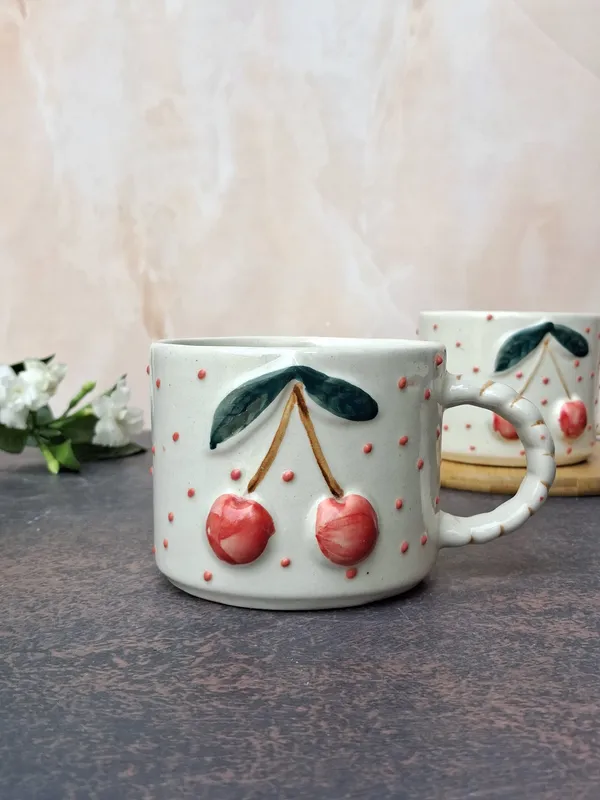 Carved_Red_Cherry_Design_Coffee_Mug-_Medium(300ml)