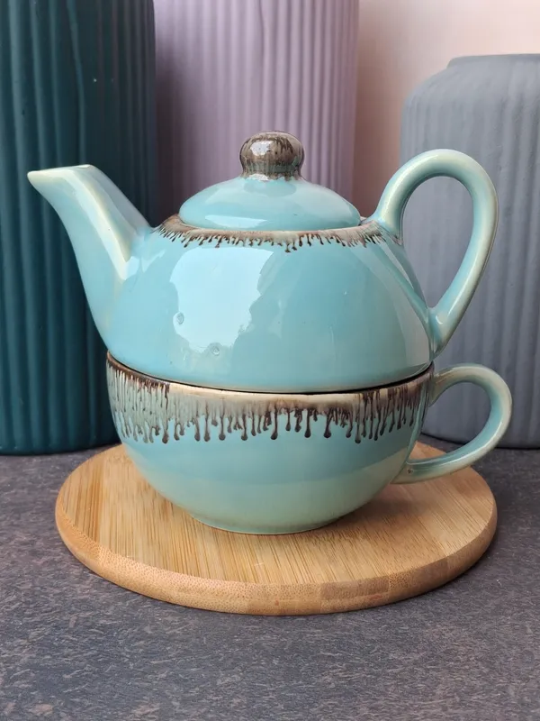 Craftokri_Stylish_Cup_&_Small_Kettle_Set(Set_of_2)