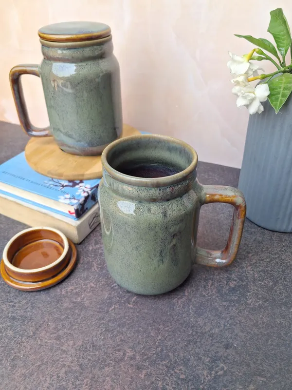 Green_Glaze_Finish_Large_Size_Mug_With_Lid-(350ml)