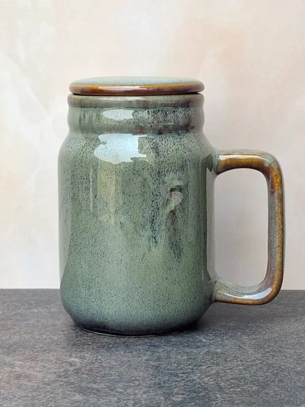 Green_Glaze_Finish_Large_Size_Mug_With_Lid-(350ml)