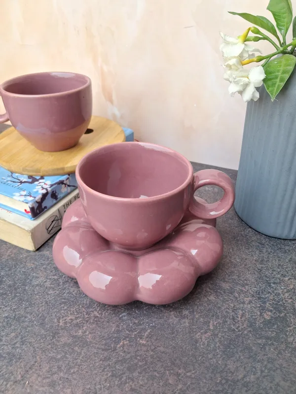 Magenta_Glaze_Finish_Small_Cup_With_Stylish_Saucer(Set_of_2)