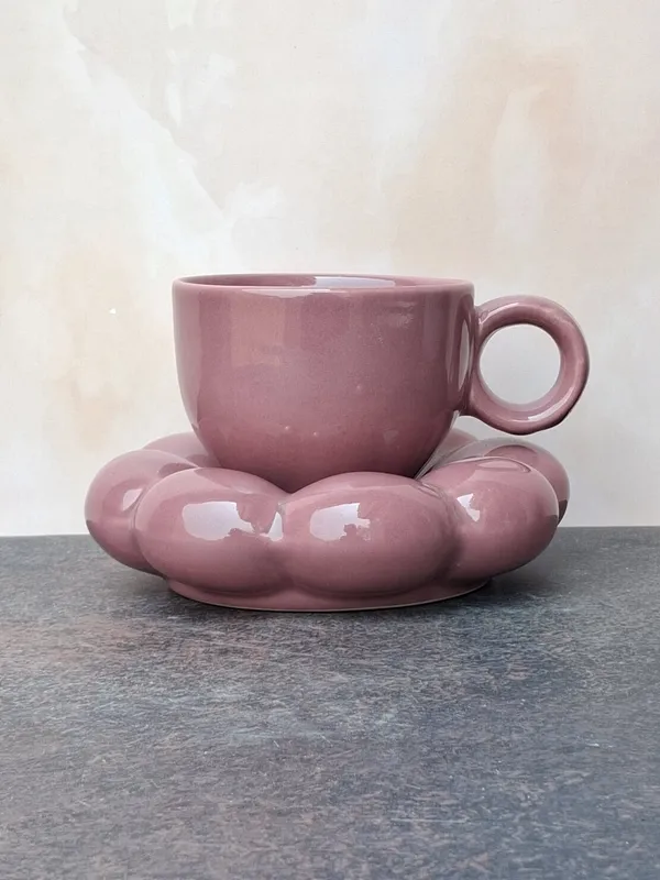 Magenta_Glaze_Finish_Small_Cup_With_Stylish_Saucer(Set_of_2)