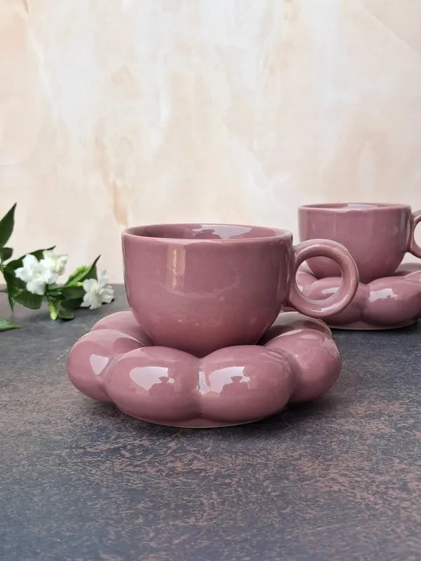 Magenta_Glaze_Finish_Small_Cup_With_Stylish_Saucer(Set_of_2)