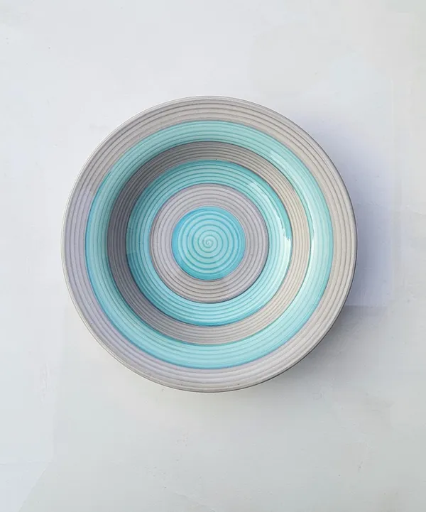 Medium_Ceramic_Pasta_Plate_-_23x23x5_cm,_Vibrant_Green_&_Grey,_Handcrafted_in_India_Green_&_Gray