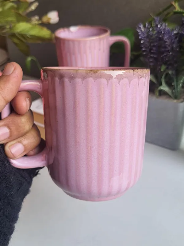 Handcrafted_Ceramic_Coffee_Mug:_Petite_Charm,_Glossy_Finish,_9.5x9.5x10.5cm_-_Pink