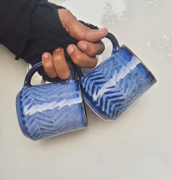 Petite_Ceramic_Coffee_Mug:_Artisanal_Charm,_Glossy_Finish_-_Blue