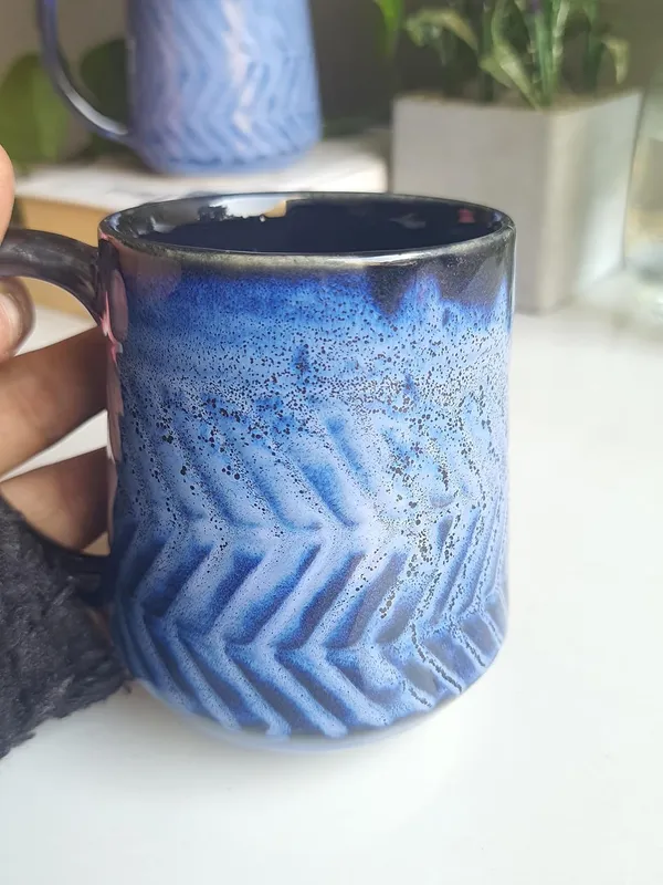 Petite_Ceramic_Coffee_Mug:_Artisanal_Charm,_Glossy_Finish_-_Blue