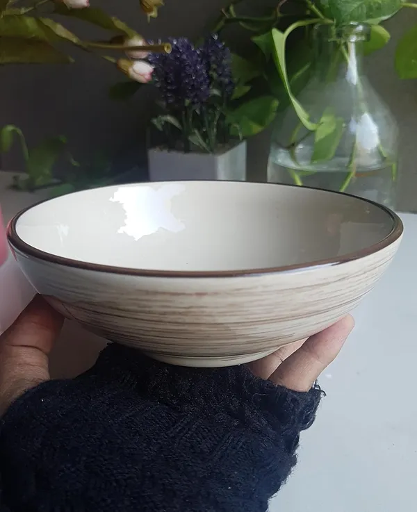 Ceramic_Handcrafted_Cream-Glaze_Finish_Serving_Cum_Snack_Bowl