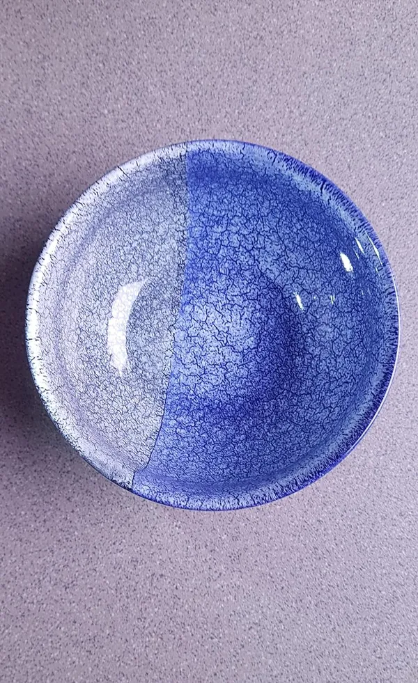 Ceramic_Handcrafted_Blue_&_Grey_Asymmetrical_Pattern_Serving_Cum_Snack_Bowl:_(14x7cm)
