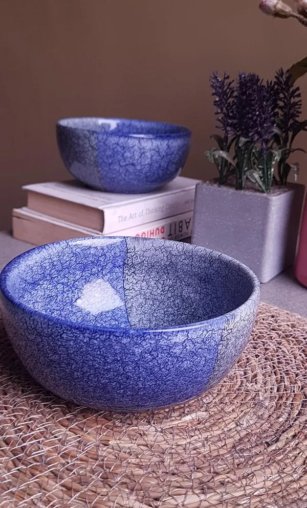 Ceramic_Handcrafted_Blue_&_Grey_Asymmetrical_Pattern_Serving_Cum_Snack_Bowl:_(14x7cm)