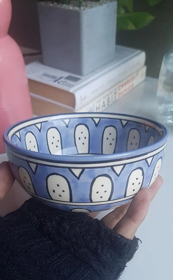 Ceramic_Handcrafted_Blue_Floral_Pattern_Serving_Cum_Snack_Bowl