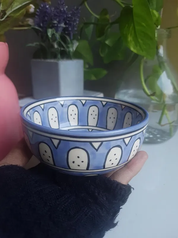 Ceramic_Handcrafted_Blue_Floral_Pattern_Serving_Cum_Snack_Bowl