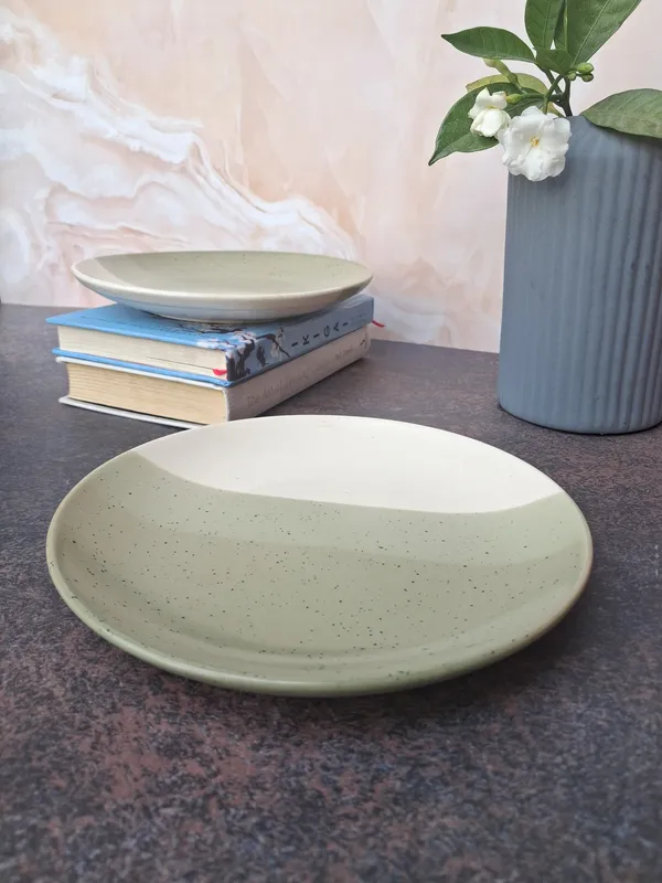 Beige_Tricolor_Ceramic_Quarter_Plate_Elegant_Dining_Essential
