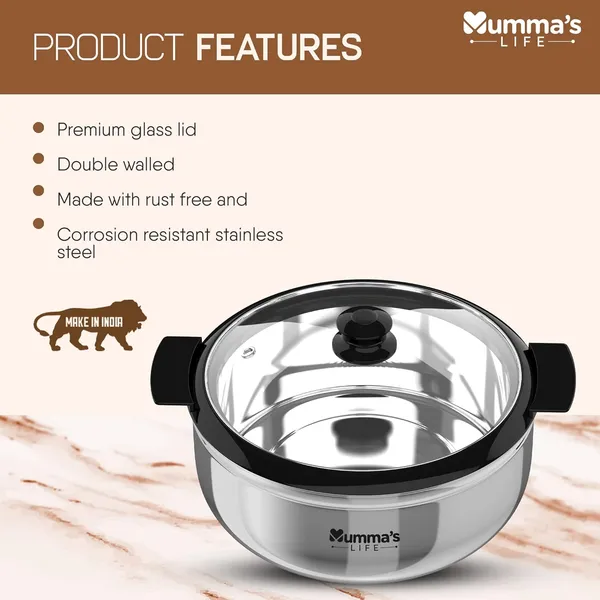 Silver_Insulated_Casserole_Hot_Pot_With_Lid_Chapati_Box_For_Daily_Use_Available_In_3_Different_Sizes