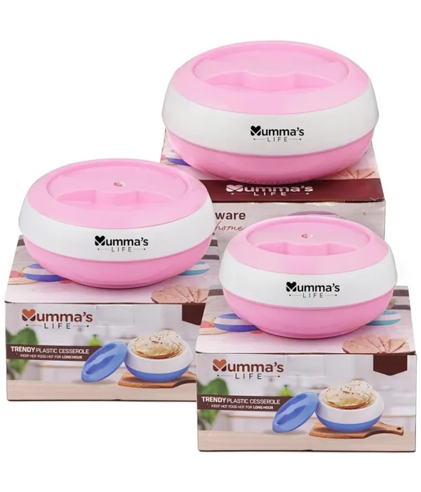 Pink_Insulated_Casserole_Hot_Pot_With_Lid_Chapati_Box_For_Daily_Use