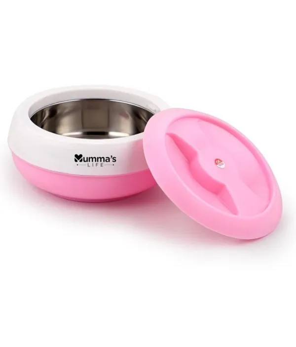 Pink_Insulated_Casserole_Hot_Pot_With_Lid_Chapati_Box_For_Daily_Use