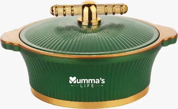 Green_Insulated_Casserole_Hot_Pot_With_Lid_Chapati_Box_For_Daily_Use