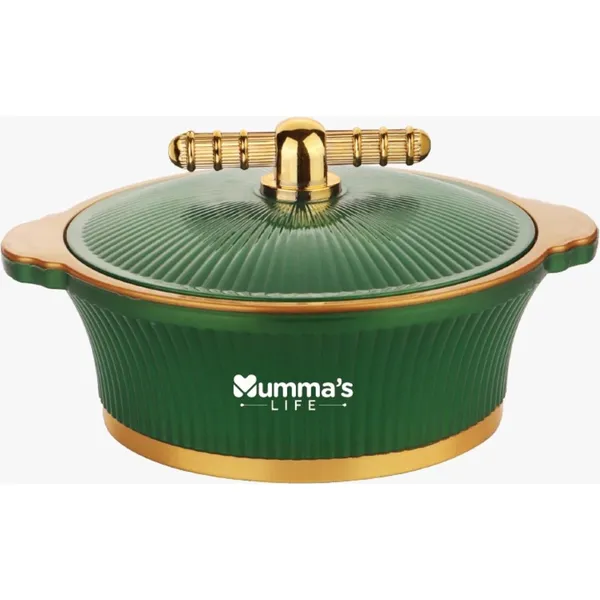 Green_Insulated_Casserole_Hot_Pot_With_Lid_Chapati_Box_For_Daily_Use