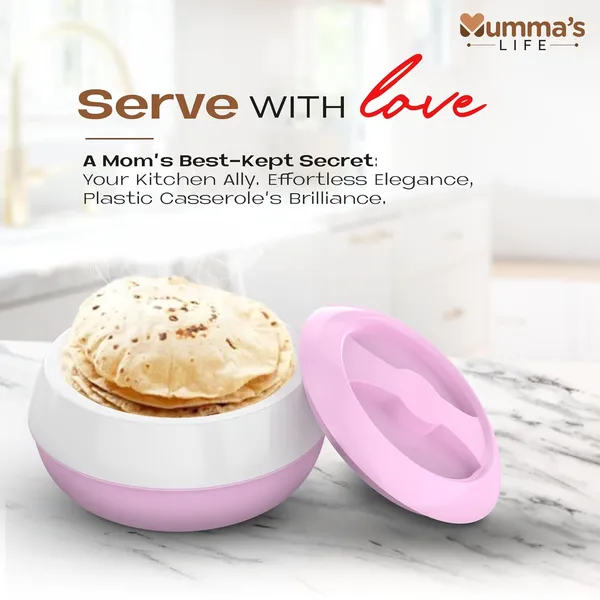Pink_Insulated_Casserole_Hot_Pot_Or_Chapati_Box_Or_Hot_Case_With_Lid_Thermoware_Casserole