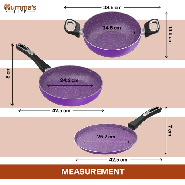 Purple_Non_Stick_Aluminium_Cookware_Set_With_Glass_Lid