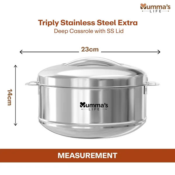 Silver_Insulated_Casserole_Hot_Pot_With_Lid_Chapati_Box_For_Daily_Use,_Available_In_5_Sizes
