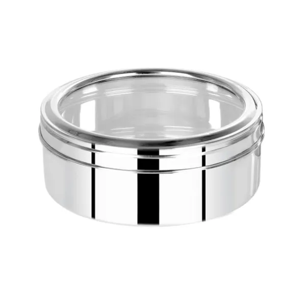 Stainless_Steel_Flat_Canisters_Or_Puri_Dabba_Or_Storage_Containers_With_See_Through_Lid_Charlie