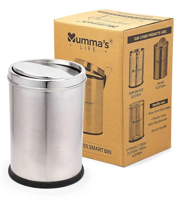 Stainless_Steel_Swing_Dust_Bin_With_Lid