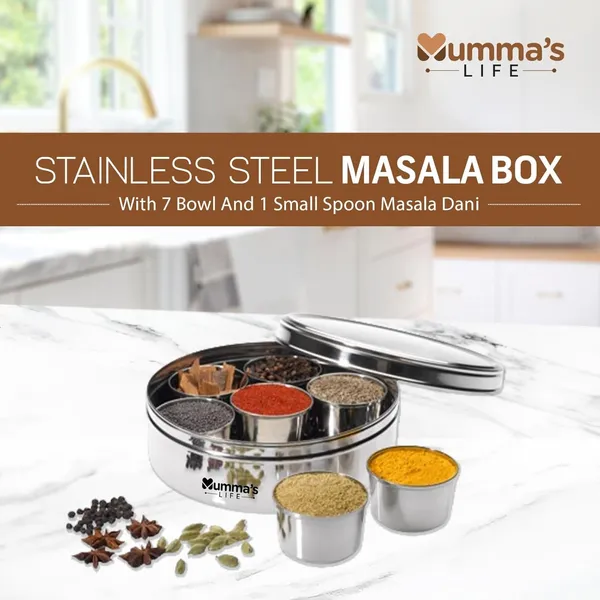 Silver_Stainless_Steel_Masala_Box_With_7_Bowl_And_1_Small_Spoon_Stainless_Steel_Ring_Shape_Masala_Spice_Box_Or_Dabba_Or_Organiser_1_Piece_Spice_Set