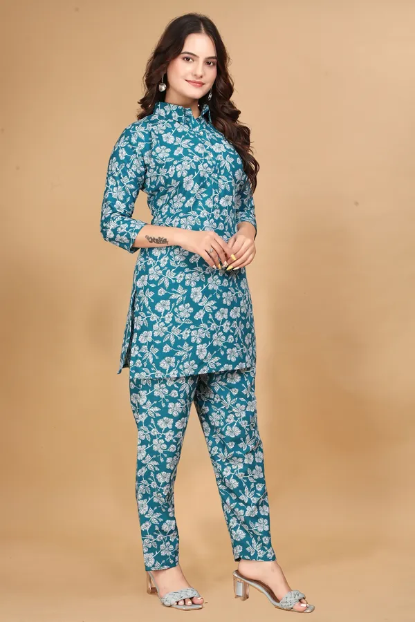 Skyblue_Polyester_Printed_Regular_Fit___Co-Ord_Set_For_Women