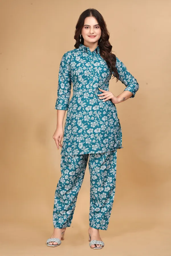 Skyblue_Polyester_Printed_Regular_Fit___Co-Ord_Set_For_Women