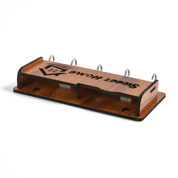Brown_Wooden_Sweet_Home_Unique_Wooden_Key_Holder_For_Wall_Decor_With_Key_Organizer_For_Home_Decoration