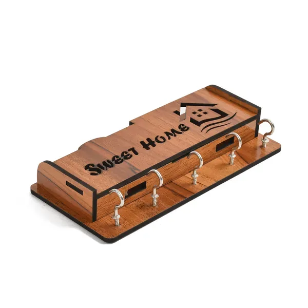 Brown_Wooden_Sweet_Home_Unique_Wooden_Key_Holder_For_Wall_Decor_With_Key_Organizer_For_Home_Decoration
