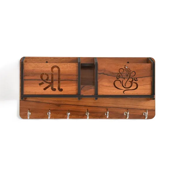 Brown_Wooden_Shri_Ganesh_Designer_Key_Hanger_And_Mobile_Holder