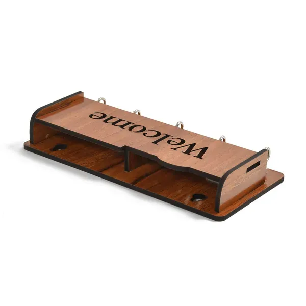 Brown_Wooden_Key_Holder_Welcome_For_Wall_Decor_With_Key_Organizer_For_Home_Decoration