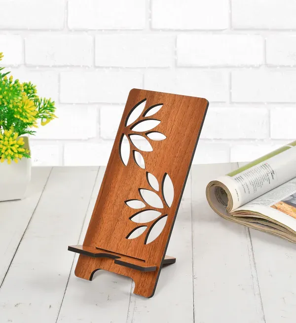 Brown_Wooden_Portable_Mobile_Stand_For_Home,_Office_Table,_Compatible_With_All_Smartphone