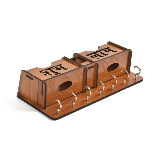 Brown_Wooden_Shubh_Labh_Wall_Mounted_Designer_Key_Hanger_And_Mobile_Holder