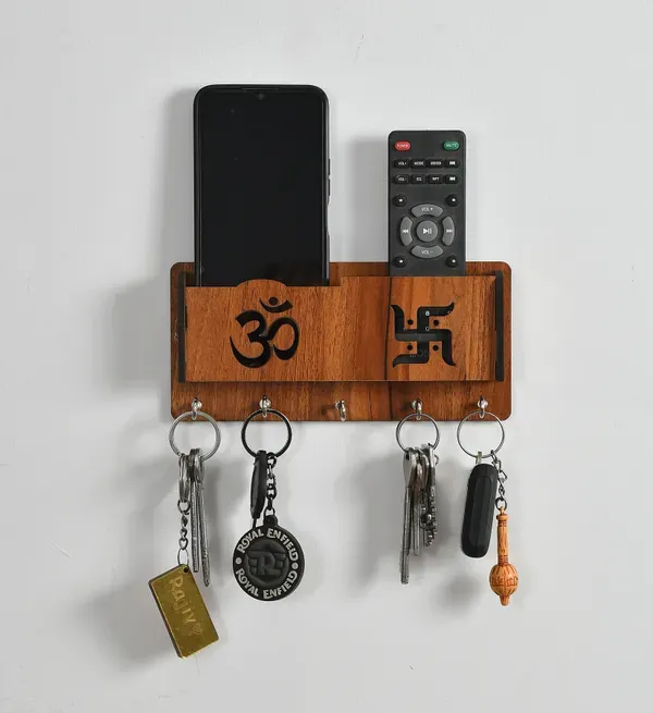 Brown_Wooden_Unique_Om_Swastik_Wooden_Key_Holder_For_Wall_Decor