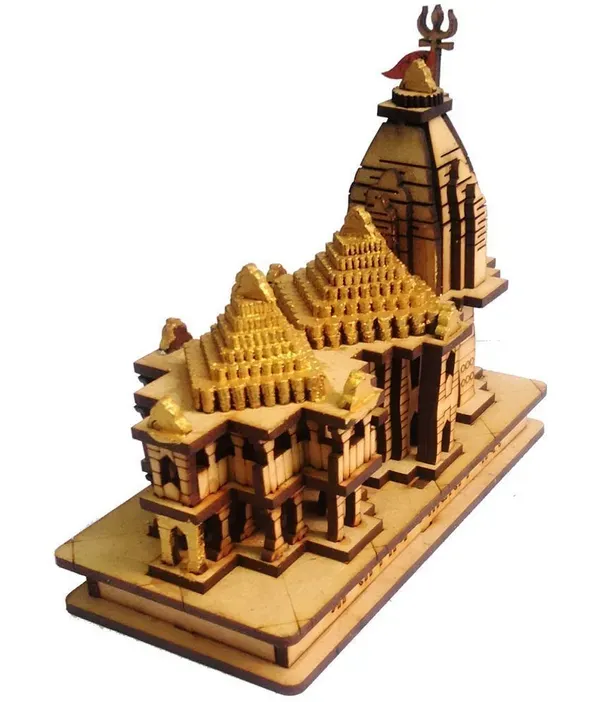 Brown_Wooden_Hand_Carved_Wooden_3D_Somnath_Temple