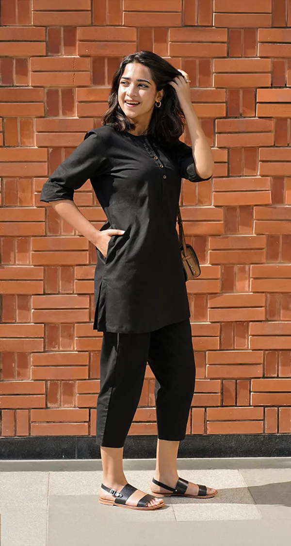 Black_Khadi_Cotton_Co-Ord_Set