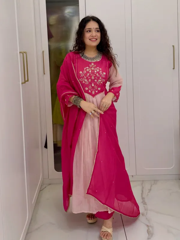 Blush_pink_embroidery_anarkali_suit_set_with_magenta__dupatta_