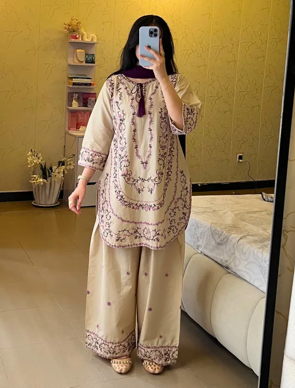 Khadi_cotton__embroidery_kurta_set_