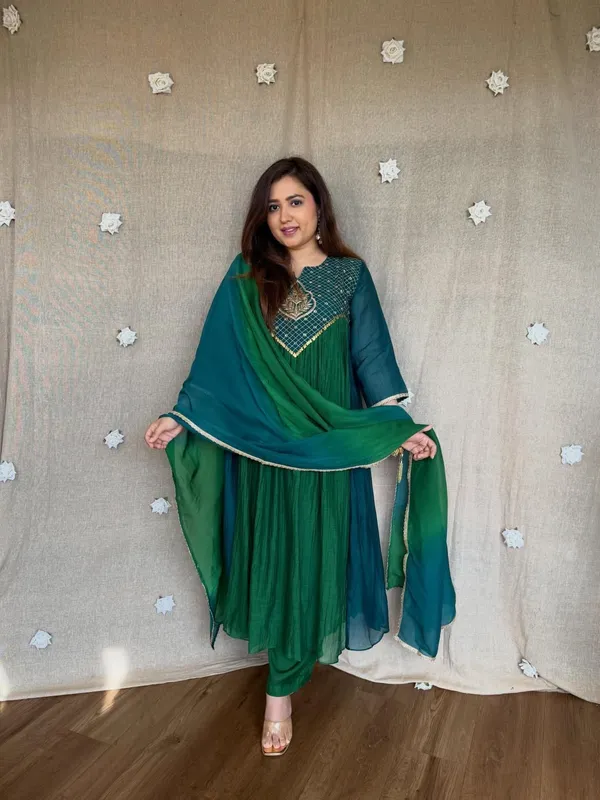 Nayantara_Emerald_festival_embroidery_anarkali_set