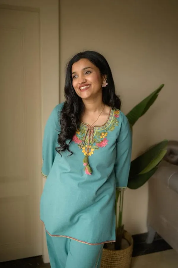 Teal_Blue__embroidery_cotton_co-ord_set